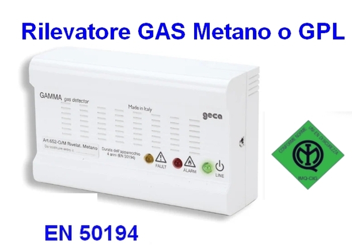 Rilevatore GAS Metano o GPL certificato